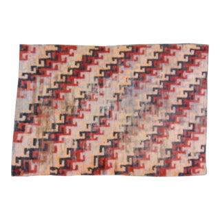 Vintage Turkish Anatolian Hand Knotted Wool Rug, 5'x7'1" For Sale