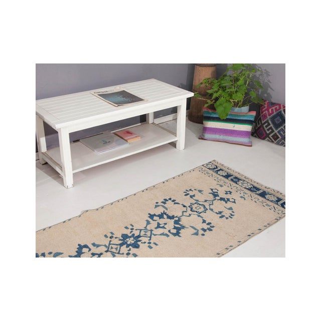 1950s Vintage Washed Out Tabriz Runner Rug - 2`8" X 7`9" For Sale - Image 5 of 6