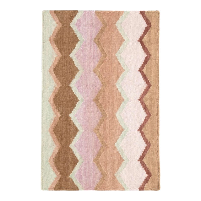 Kit Kemp for Dash & Albert Safety Net Earth Woven Wool Rug, 8' 6" x 11' 6" For Sale