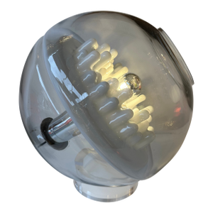 Space Age Murano Glass and Lucite Lamp by Leucos, Italy, 1970s