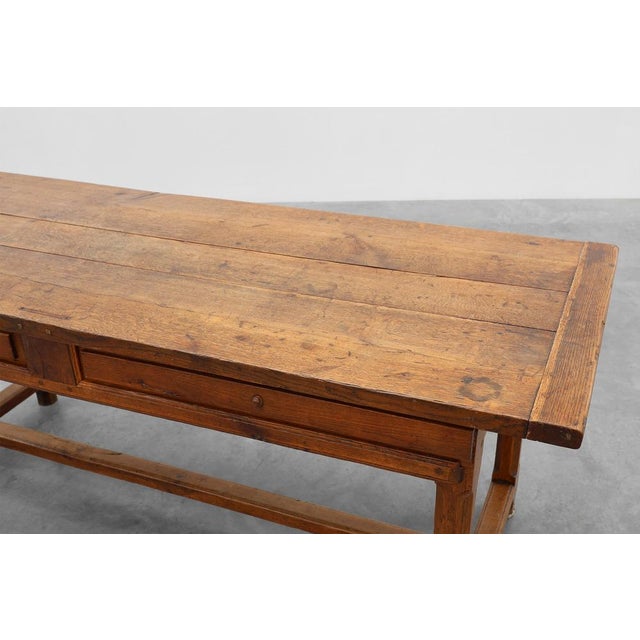 Antique Rustic Oak Dinner Table, France, 1800s For Sale - Image 13 of 18