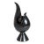 Post Modern Two-Piece Sculpture in Solid Black Marble, Usa, C. 1980's For Sale
