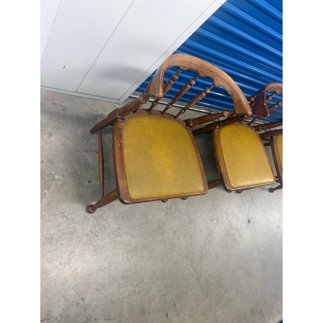 3 Vintage Colonial-Style Windsor Captain's Chairs For Sale - Image 4 of 5