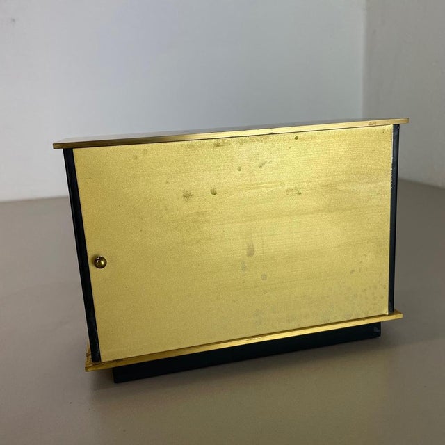 Vintage Modernist Metal Brass Table Clock from Diehl Dilectron, Germany, 1960s For Sale - Image 15 of 18