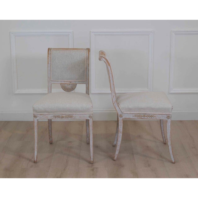 Pair of 19th Century Stockholm Gustavian Chairs For Sale - Image 4 of 7