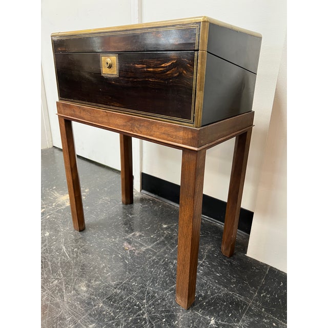 Brown Antique English Writing Slope/Desk on Stand For Sale - Image 8 of 12