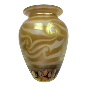 Vintage 2003 Robert Eickholt Iridescent Decorative Glass Vase
