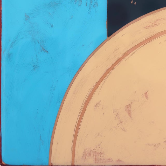 Wood A Bit Bluey - Original Contemporary Minimalist Abstract Mixed Media Painting by Ricky Hunt For Sale - Image 7 of 9