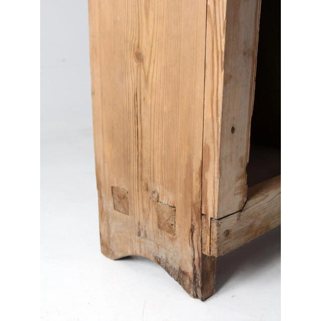 Antique Rustic Pine Hutch Cabinet For Sale - Image 11 of 12