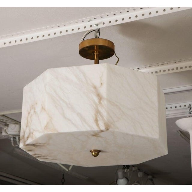 Bespoke Eight-Sided Alabaster Fixture For Sale In New York - Image 6 of 11