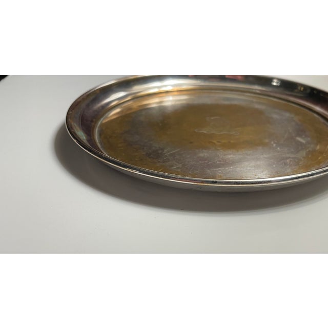 1950s 1950s Silverplate Round Salver Dingeldein of Saint Louis For Sale - Image 5 of 5
