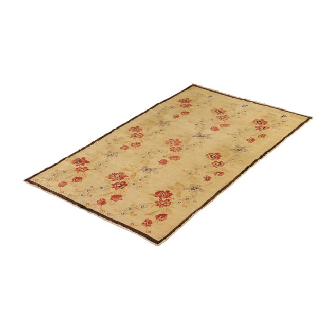 Contemporary Contemporary Sparta Rug Beige Red Floral Pattern For Sale - Image 3 of 6