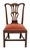 Chippendale Style Mahogany Dining Chair, with pink upholstered seat on four cabriole legs. 39.75" H x 21.75" W x 18.25" D;...