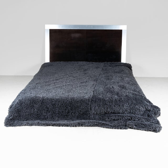 Bed in Inox and Suede, 1970 For Sale - Image 15 of 15