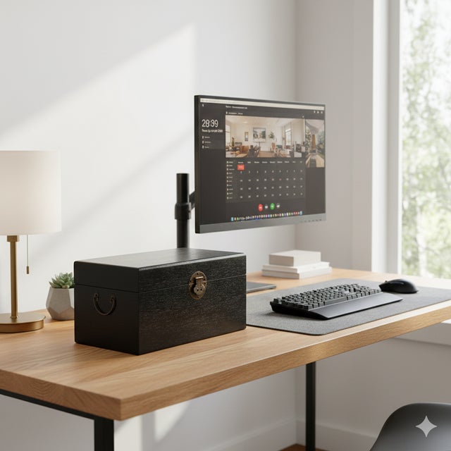 Oriental Plain Surface Dark Brown Black Wood Small Trunk Chest Box For Sale - Image 10 of 10