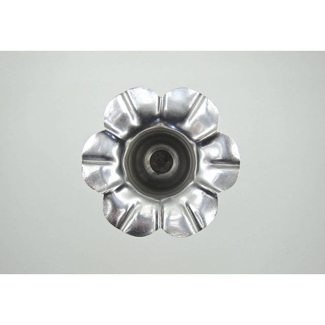 Marie Zimmermann Tall Arts and Crafts Silver Candle Holder Pair, Circa 1915 For Sale - Image 10 of 11