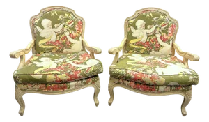 Late 20th Century Classic French Bergère Chairs - A Pair