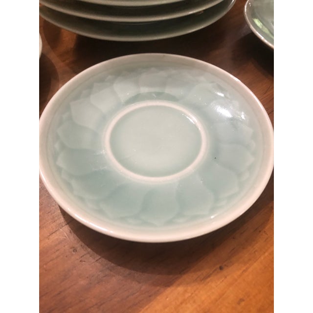 Ceramic Vintage Longquan Style Celadon Koi Fish China Set- 18 Pieces For Sale - Image 7 of 10