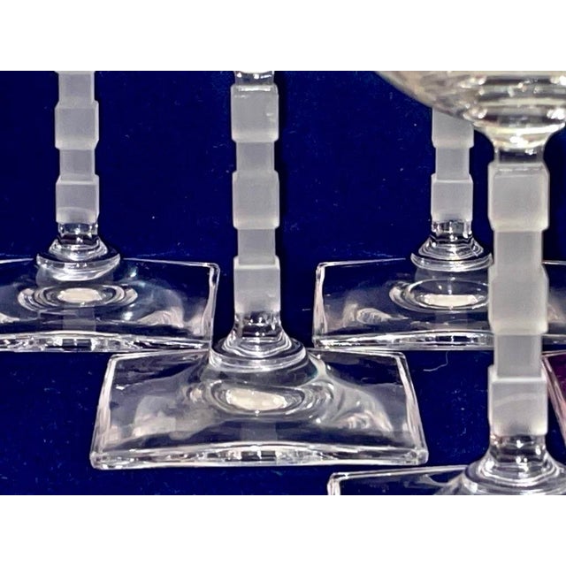 Mikasa 1990s Mikasa Viewpoint Iced Tea Glasses - Frosted Cube Stem - Set of 6 For Sale - Image 4 of 5