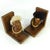 Mid-Century Modern Wood Optymist & Pesymist Hans Bolling Bookends, 1960s, Set of 2 For Sale - Image 3 of 10