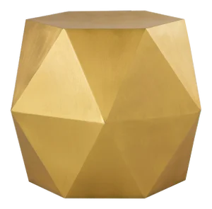 Pasargad Home Lexi Brass Finish Side Table