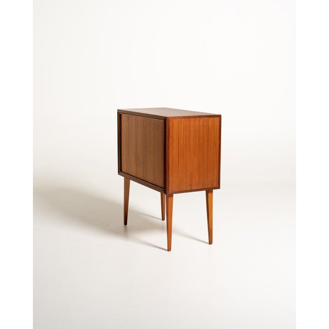 1950s Scandinavian Teak Bar Cabinet with Shutter, 1950s For Sale - Image 5 of 11