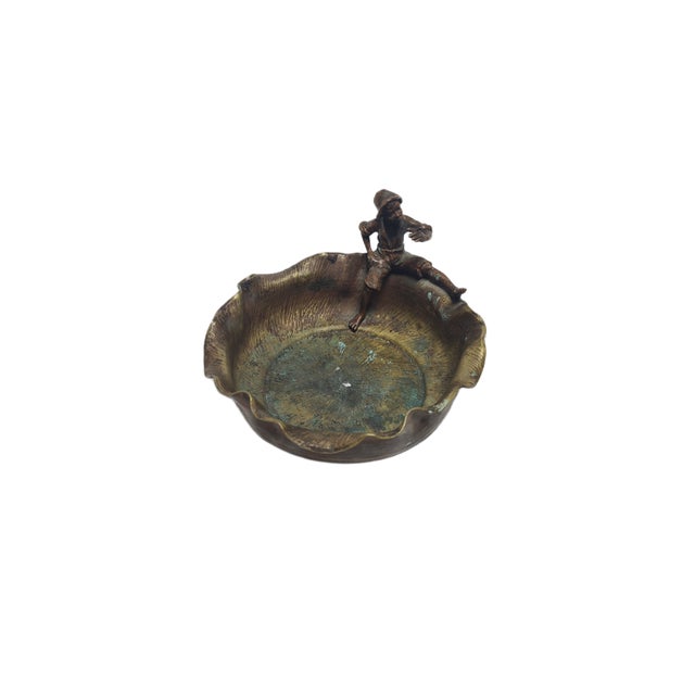 Art Nouveau Bronze Figurative Cigar Ashtray, Former Austro-Hungarian Empire, 1900s For Sale - Image 4 of 15