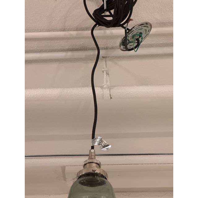 Restoration Hardware 20th C. Factory Filament Smoke Glass Funnel Barn Tall Pendant For Sale In San Francisco - Image 6 of 12