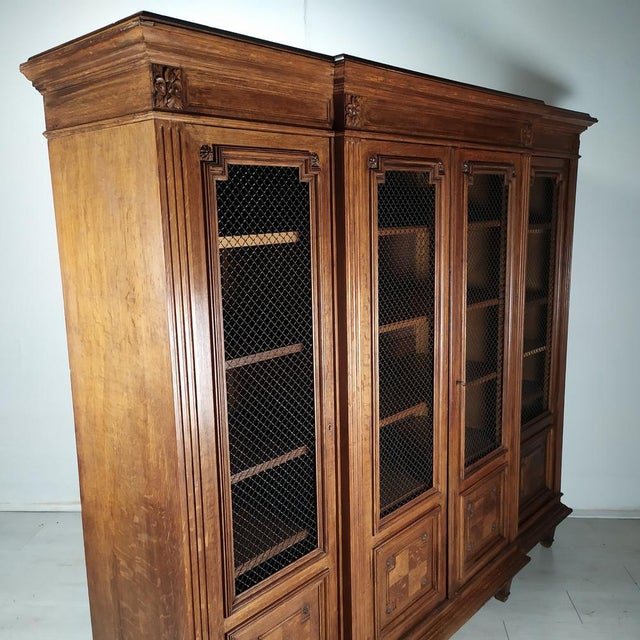 Louis XVI Bookcase in Oak, 1890s For Sale - Image 4 of 18