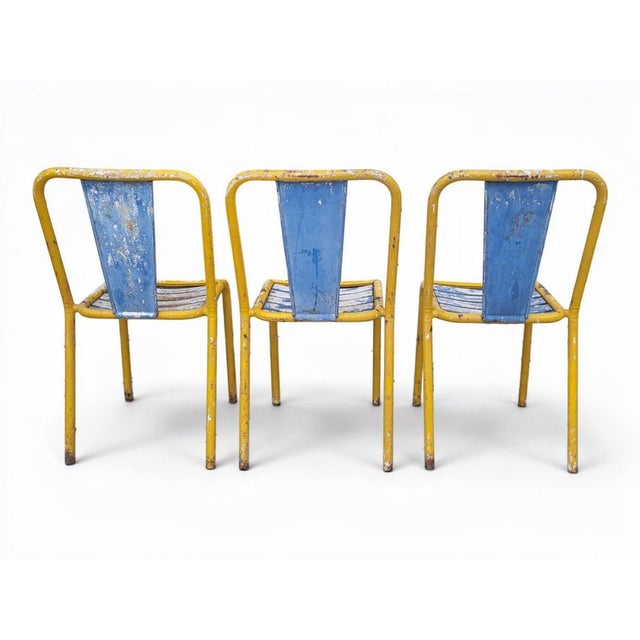 T4 Chairs by Xavier Pauchard for Tolix, 1950s, Set of 3 For Sale - Image 4 of 13