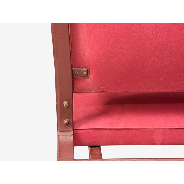 Jacques Adnet, Rare Two Seater Sofas, Leather, Steel, France, 1950s For Sale - Image 15 of 15