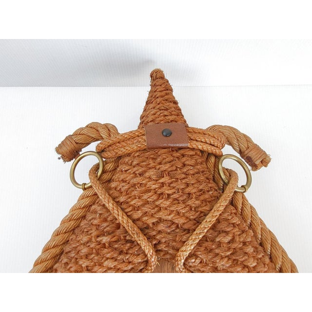 Vintage Carrez Wall Clock in Rope, 1970s For Sale - Image 6 of 11