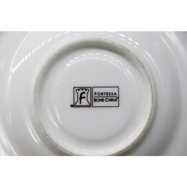Waldorf Astoria Fortessa Bone China Espresso Plate For Sale - Image 4 of 5