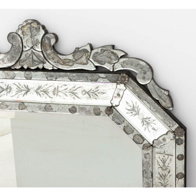 Venetian Glass Overmantel Mirror For Sale In New York - Image 6 of 7