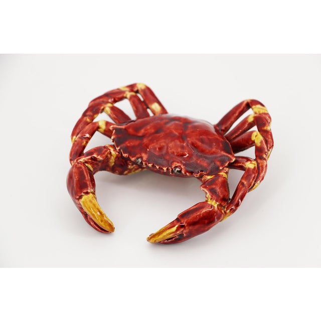 1900s Life-Size Crab Bordallo Pinheiro Portuguese Palissy Ware For Sale - Image 9 of 14