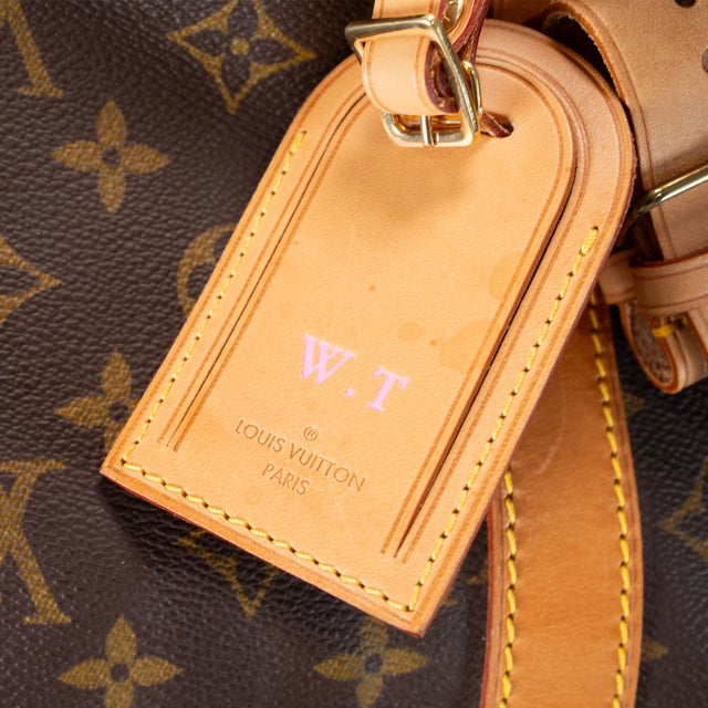 Louis Vuitton Keepall 55 Monogram Leather Top Handle Travel Bag For Sale - Image 9 of 11