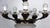 Antique French Brass and Glass 6-Light Chandelier, 1890s For Sale - Image 6 of 14
