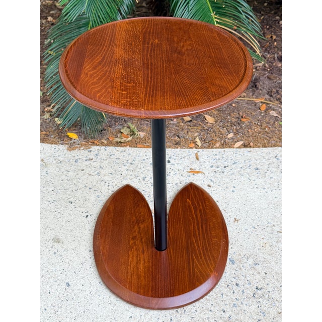 Mid-Century Modern Ekornes Stressless Ellipse Adjustable Side Table For Sale - Image 3 of 8