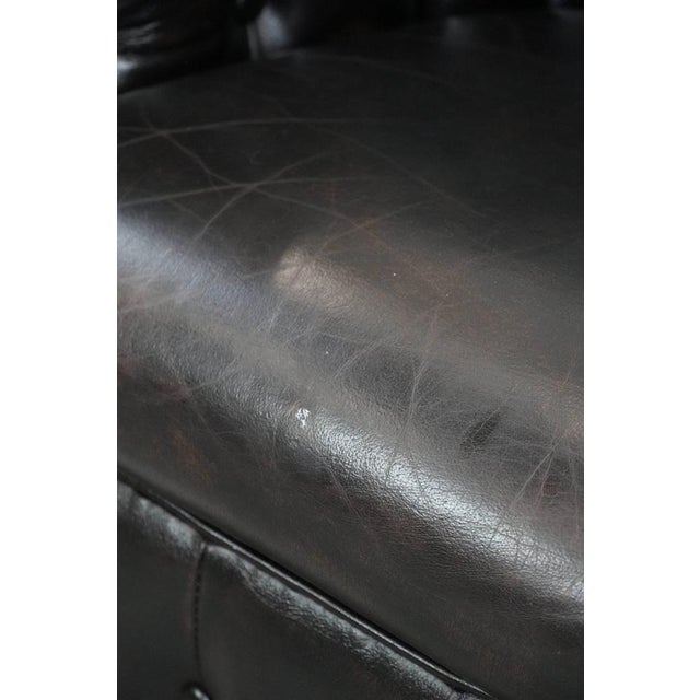 Chesterfield Club Chair in Cowhide Leather For Sale - Image 9 of 15
