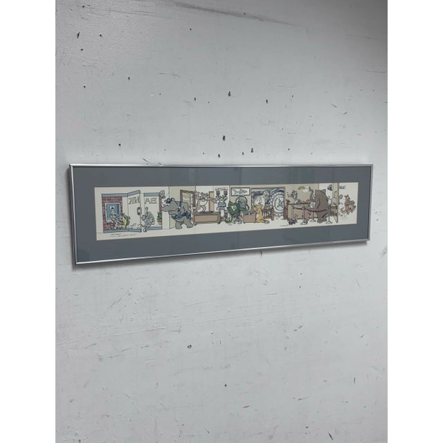 Transitional Circa 1985 Robert Marble "The Bank" Offset Lithograph + Signed Edition 20/750 For Sale - Image 3 of 13