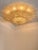 Monumental Venetian Amber ” Leaves Graniglia” Murano Glass Flush Mount in Mazzega Zuccheri Venini Barovier style All...