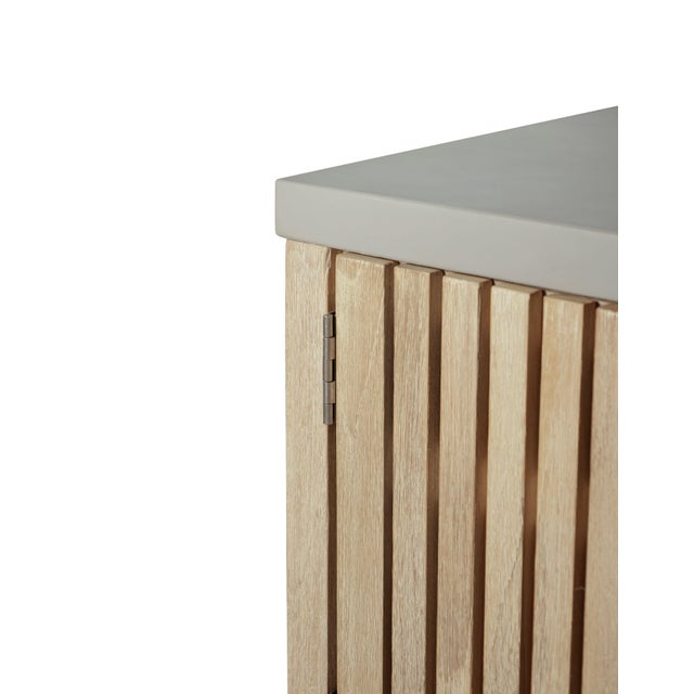 Wood Eclipse Outdoor Solid Teak Natural Look Wood Cabinet - Outdoor For Sale - Image 7 of 12
