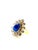 Bochic “Orient” Vintage Rose Cut Diamond & Tanzanite Ring Set 18K Gold & Silver Natural Tanzanite 5.00 Carats Natural Rose...