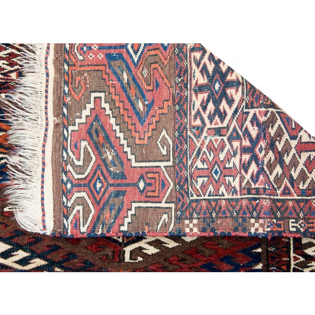 Early 20th Century Persian Yamut Rug For Sale - Image 13 of 14