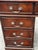 Brown Pedestal Desk in Flame Veneer Mahogany with Green Leather Top For Sale - Image 8 of 13