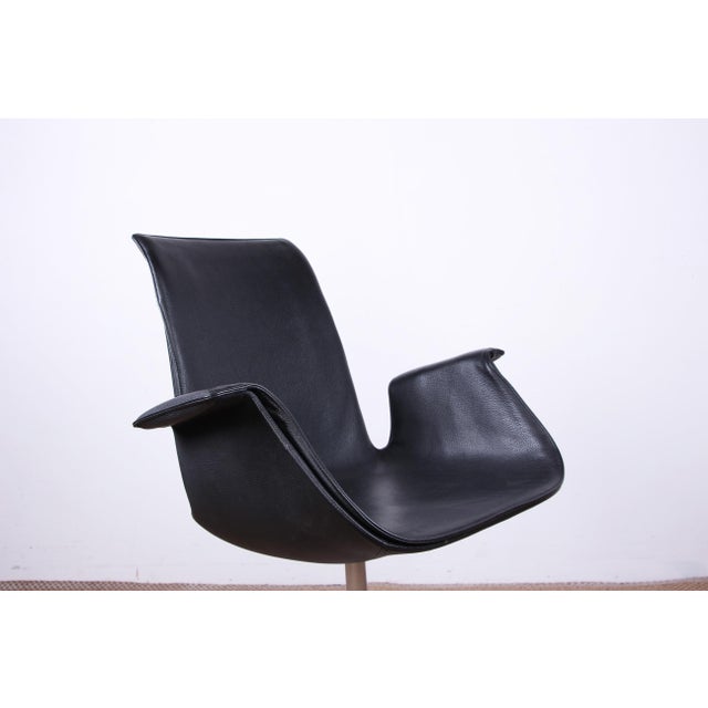 Danish Model FK 6725 Armchair in Black Leather and Chromed Steel by Preben Fabricius and Jørgen Kastholm for Walter Knoll,...
