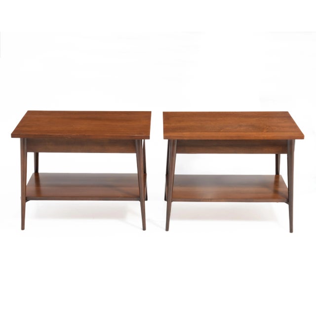 Mid-Century Modern Mid Century Paul McCobb Planner Group Winchedon Side End Tables Signed - a Pair For Sale - Image 3 of 12