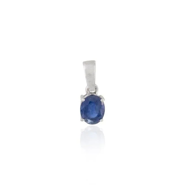 18k White Gold Oval Cut Sapphire Jewelry Set Ring Size 7 & Earrings - 3 Pieces For Sale - Image 4 of 15