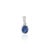 18k White Gold Oval Cut Sapphire Jewelry Set Ring Size 7 & Earrings - 3 Pieces For Sale - Image 4 of 15