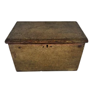 Antique Primitive American Paint Decorated Tool or Document Storage Box